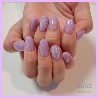 すみれ色のネイルデザイン ネイルブック