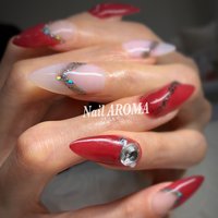 レッド 赤 かっこいいのネイルデザイン ネイルブック