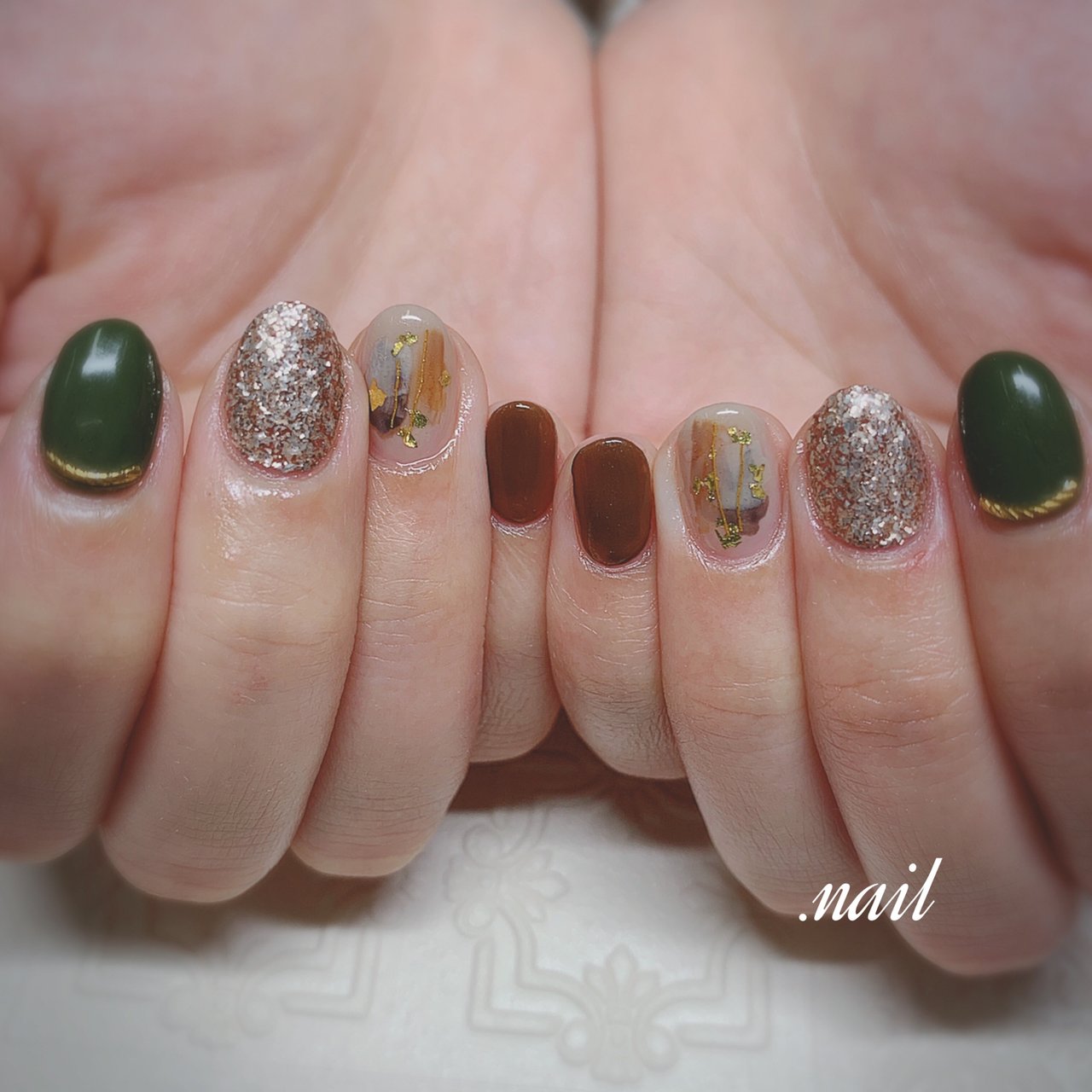 オールシーズン ハンド ラメ ワンカラー ショート Dotnailのネイルデザイン No ネイルブック