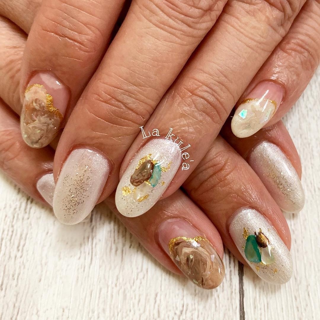 夏 秋 オールシーズン パーティー ハンド ネイルサロンla Kulea ラクレアのネイルデザイン No ネイルブック