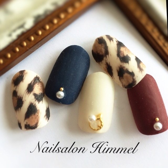 秋 冬 パーティー ハンド アニマル柄 Nail Himmelのネイルデザイン No ネイルブック