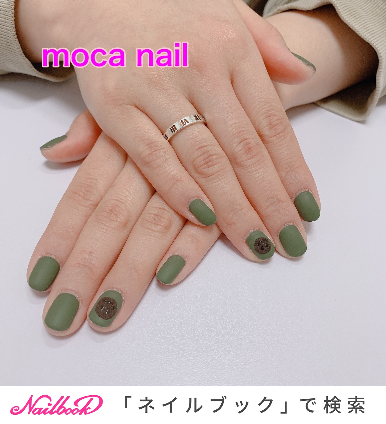 オールシーズン ハンド シンプル キャラクター マット Nail Mocaのネイルデザイン No 5154453 ネイルブック