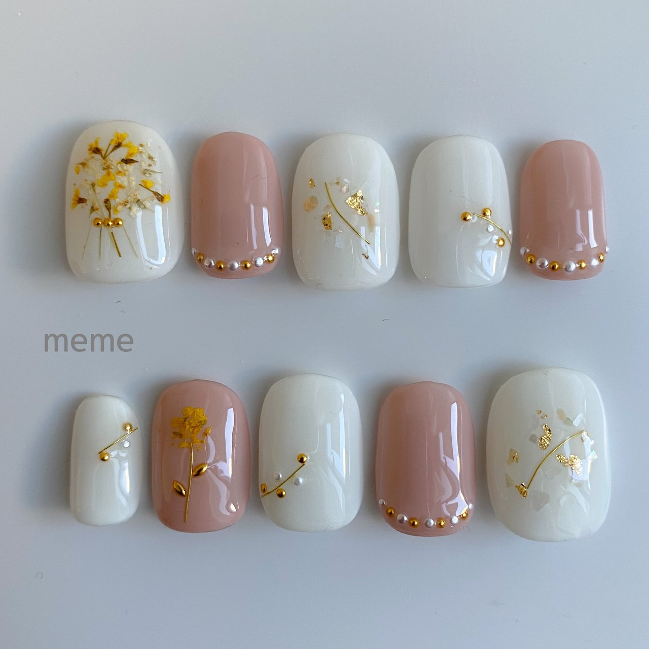 春 ブライダル パーティー ハンド パール Memeのネイルデザイン No ネイルブック