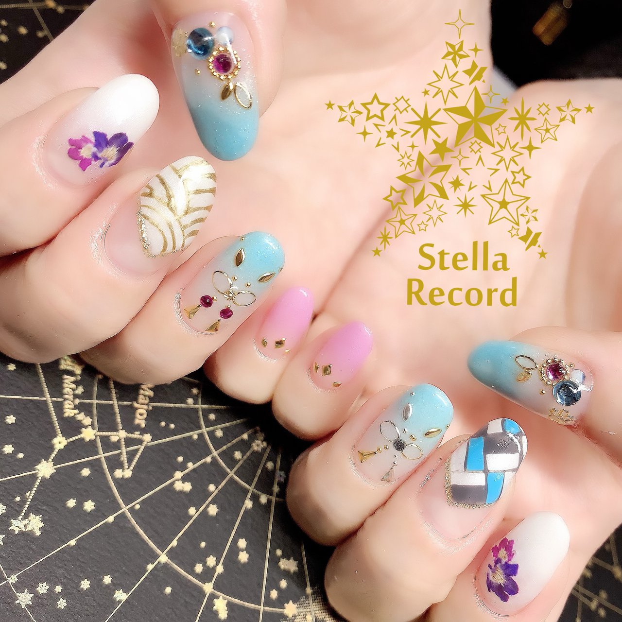 オールシーズン 成人式 浴衣 ライブ ハンド Yukieのネイルデザイン No ネイルブック