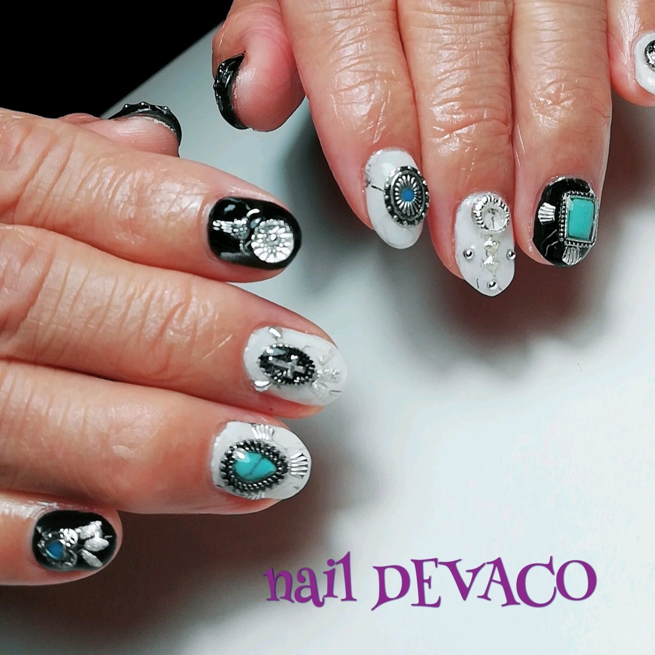 冬 オールシーズン ハンド エスニック ネイティブ 999naildevacoのネイルデザイン No ネイルブック