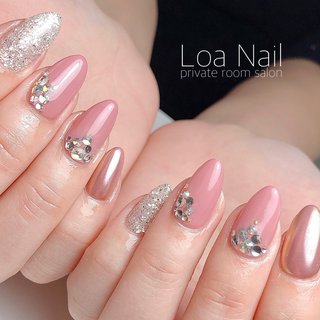 春 旅行 女子会 ハンド ビジュー Haruhina Nailのネイルデザイン No ネイルブック