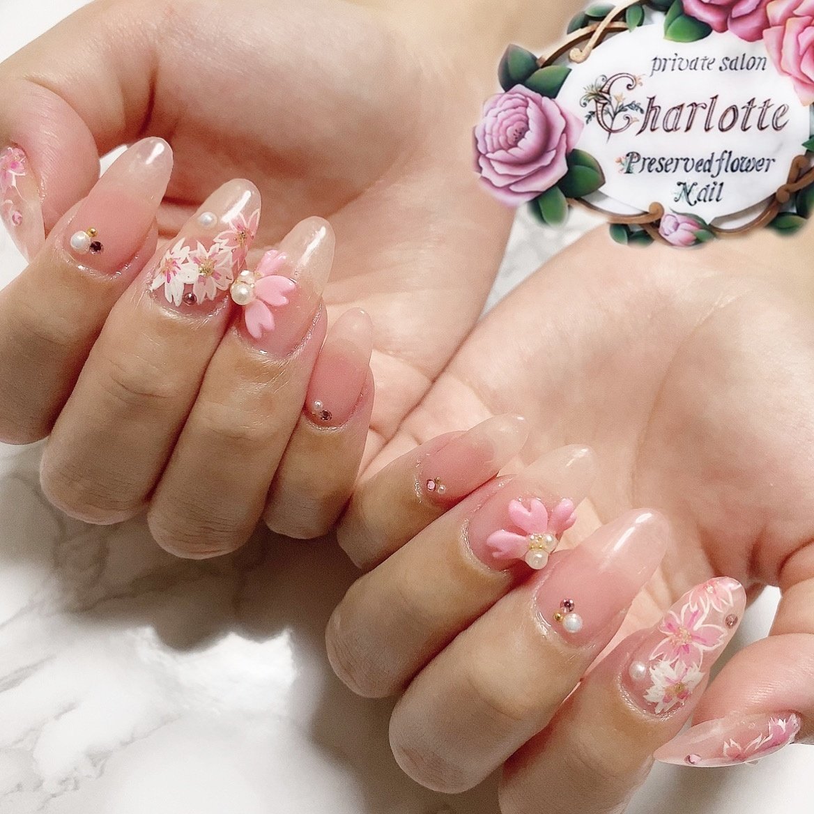 春 オールシーズン 卒業式 入学式 ハンド Privatesalon Charlotteのネイルデザイン No ネイルブック