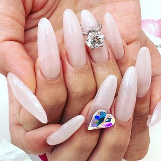 おすすめ順 ハートvカットストーンのネイルデザイン ネイルブック