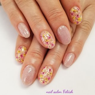おすすめ順｜#押し花埋めつくしのネイルデザイン｜ネイルブック