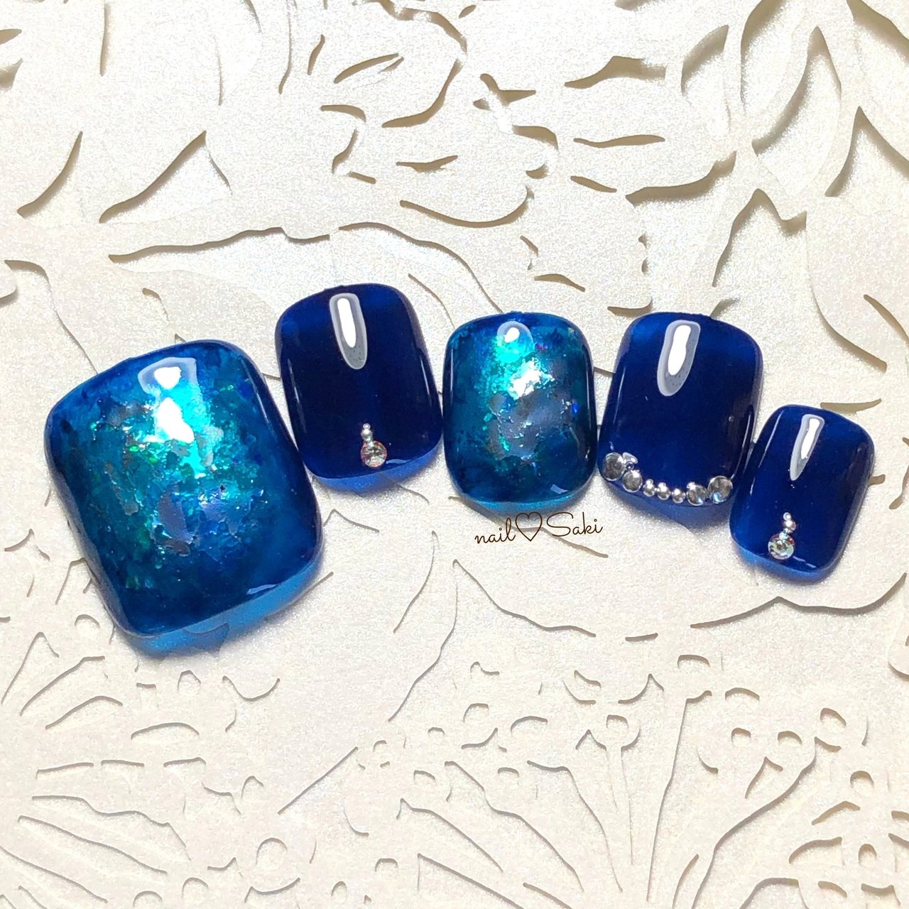 春 夏 海 リゾート フット Nail Sakiのネイルデザイン No 5188663 ネイルブック