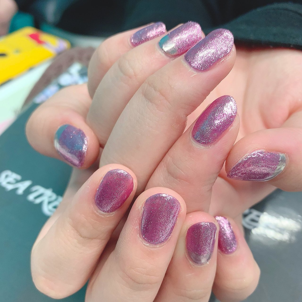 ハンド ラメ ワンカラー ミラー ピンク Maottyのネイルデザイン No ネイルブック