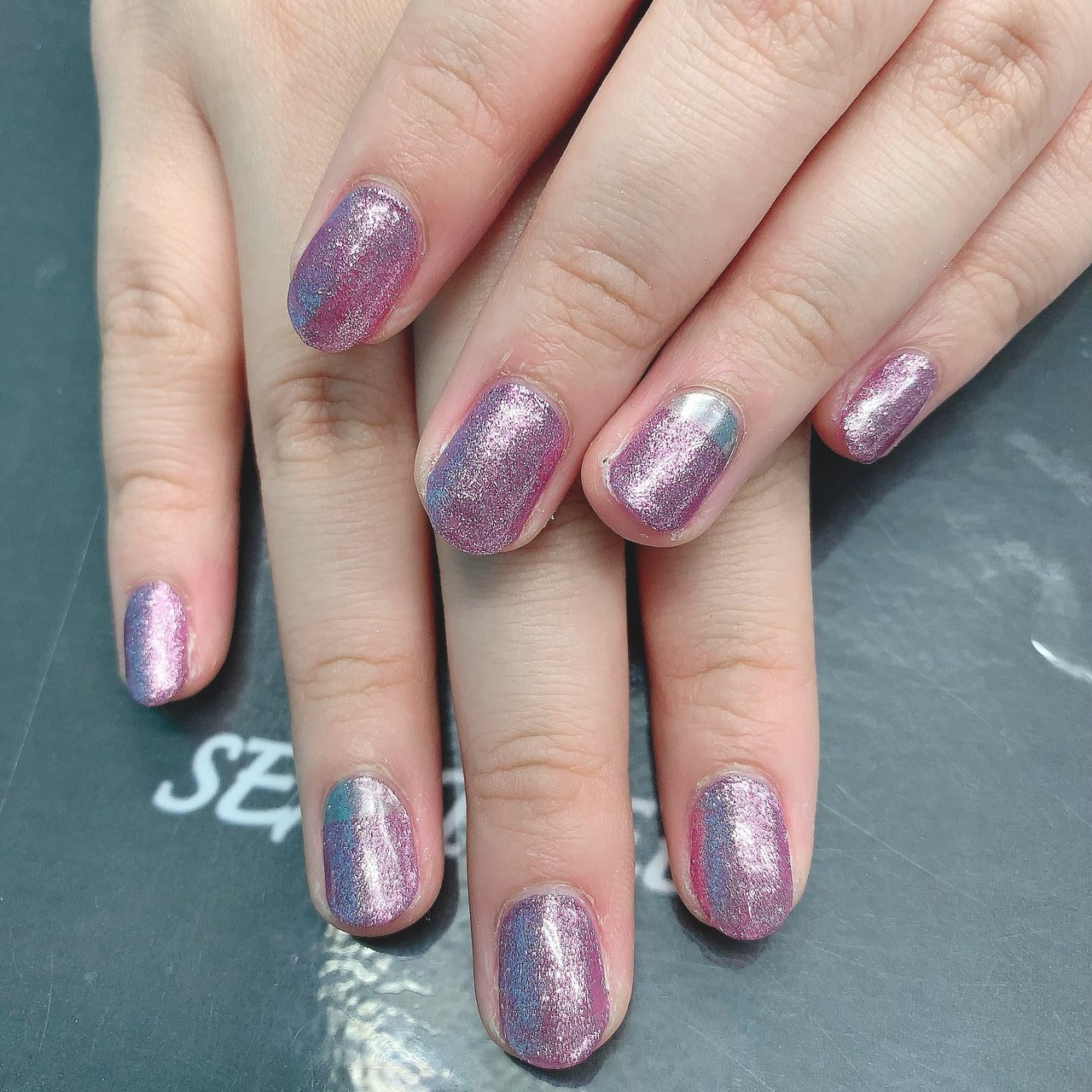 ハンド ラメ ワンカラー ミラー ピンク Maottyのネイルデザイン No ネイルブック