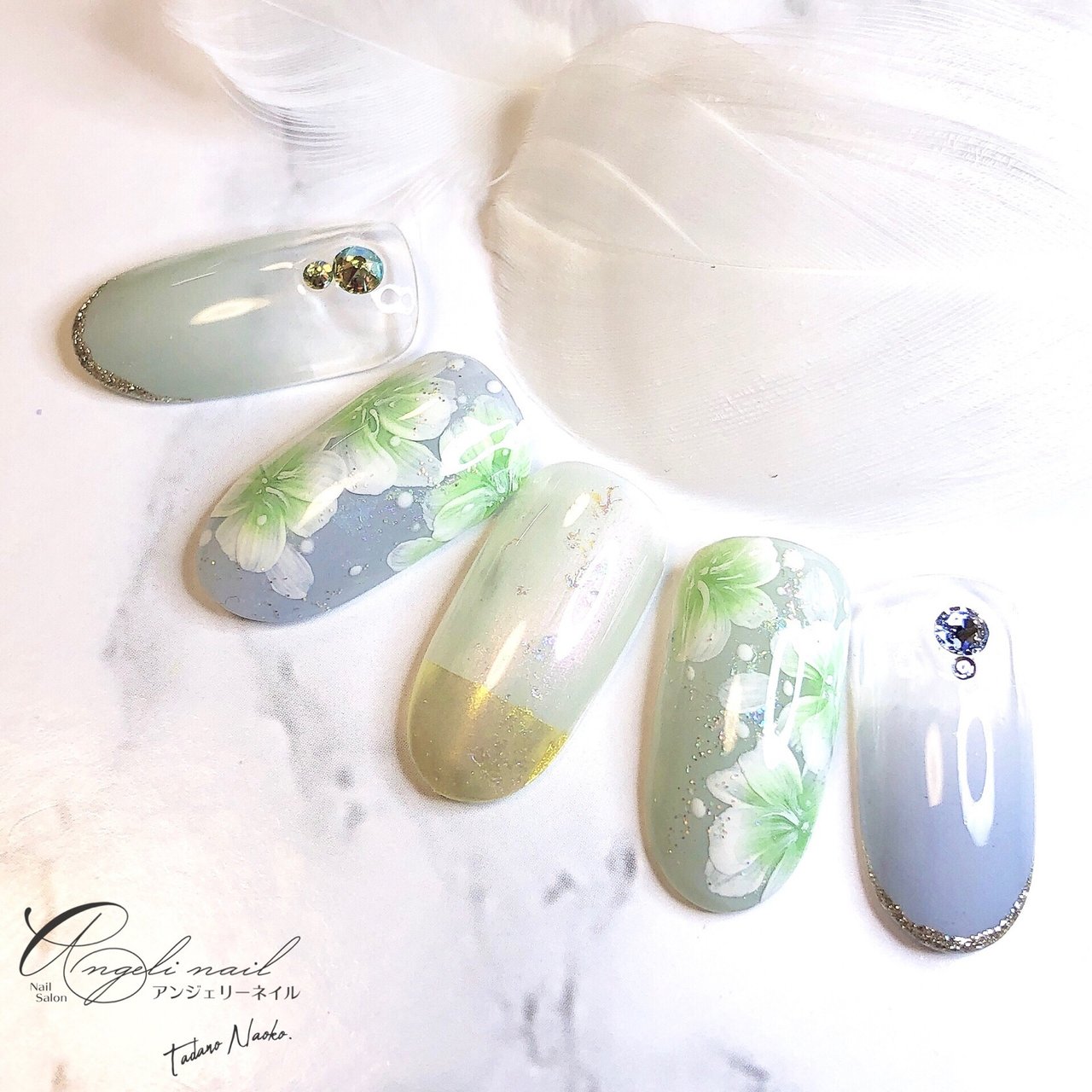 春 夏 オールシーズン ハンド グラデーション 北広島市ネイルサロン Angeli Nailのネイルデザイン No ネイルブック