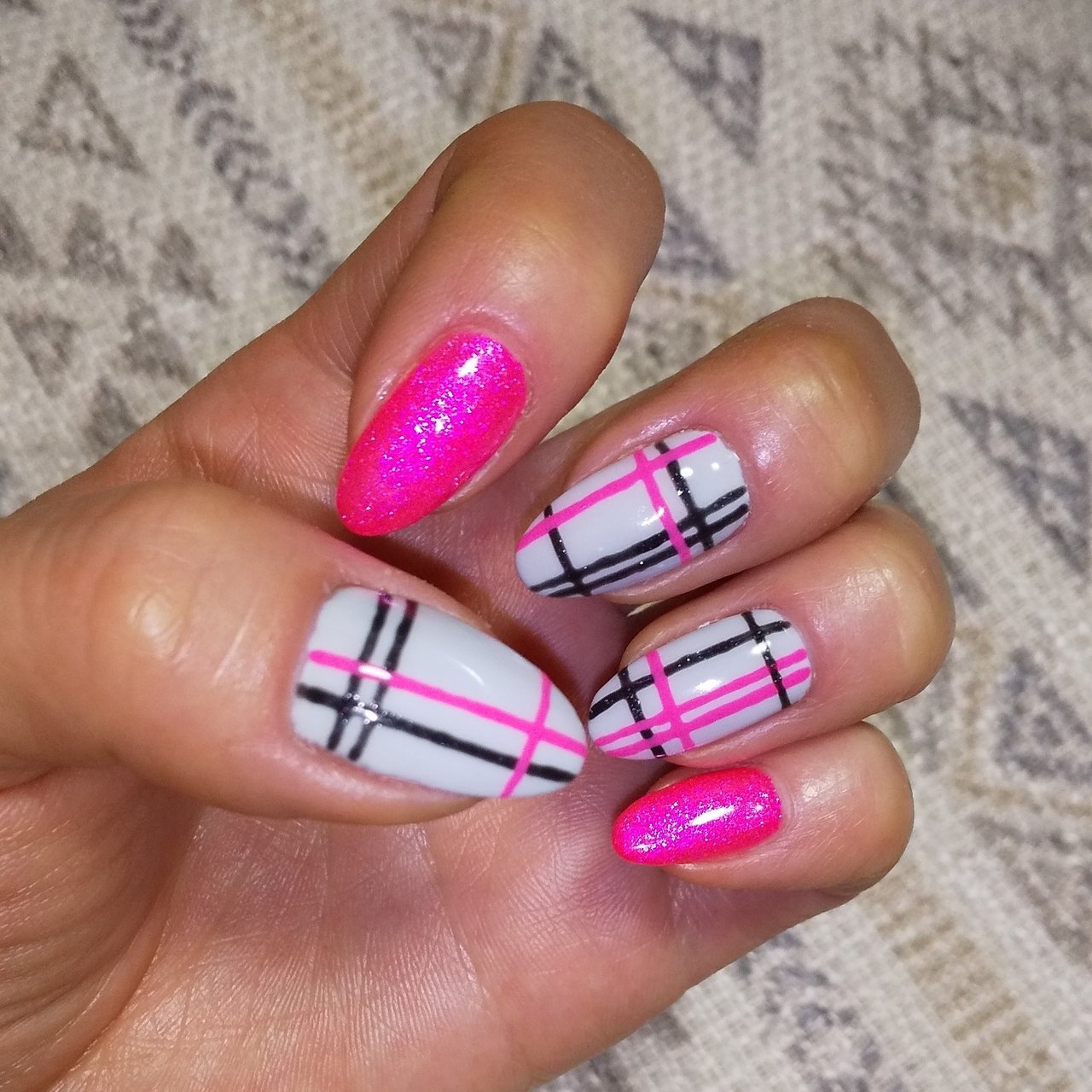 春 夏 ピンク グレー ビビッド Koitoのネイルデザイン No ネイルブック