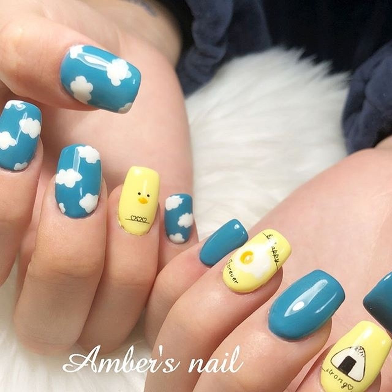 春 女子会 キャラクター ロング カラフル Amber S Nail アンバーズネイルのネイルデザイン No ネイルブック