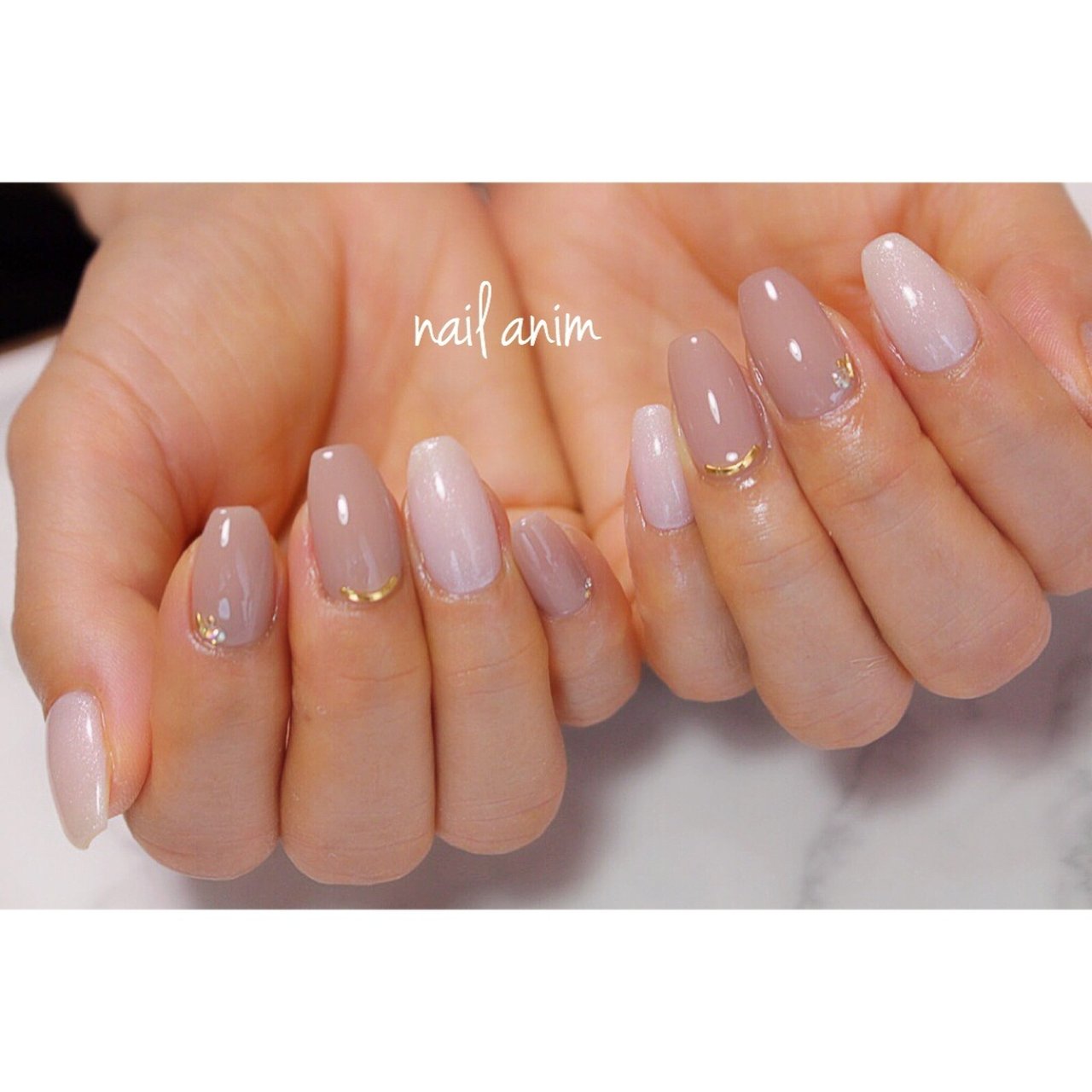 オールシーズン オフィス ハンド シンプル ワンカラー Nail Animのネイルデザイン No ネイルブック