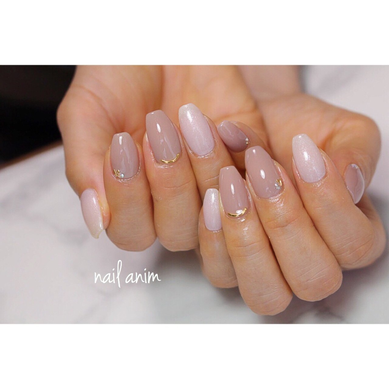 オールシーズン オフィス ハンド シンプル ワンカラー Nail Animのネイルデザイン No ネイルブック