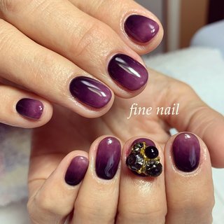 パープル ブラック ゴージャスネイルのネイルデザイン ネイルブック