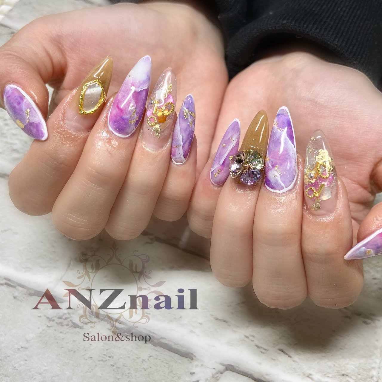 春 夏 旅行 ハンド ビジュー Anznail 旭川市ネイルサロン ネイリストあんず のネイルデザイン No 5203800 ネイルブック