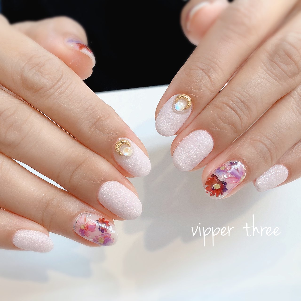 春 ハンド フラワー シュガー ミディアム Kazumiのネイルデザイン No 559 ネイルブック