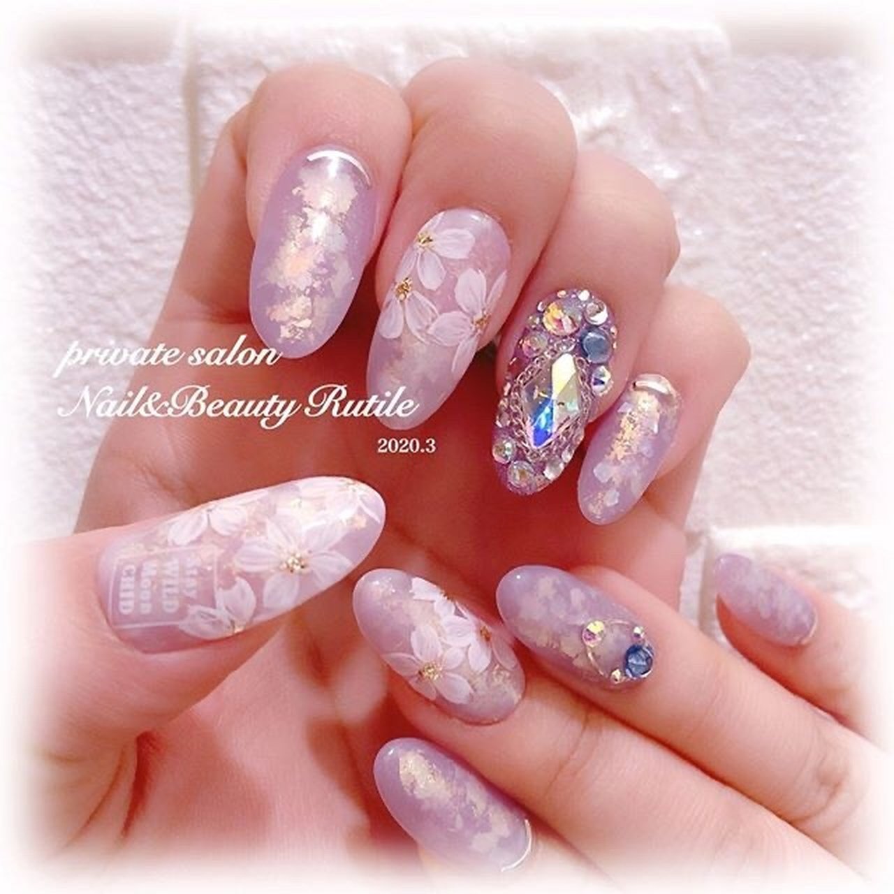 春 入学式 浴衣 ブライダル ビジュー Nail Beautyrutile Risaのネイルデザイン No ネイルブック