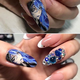 ハート ハートネイル アクリル絵の具のネイルデザイン ネイルブック