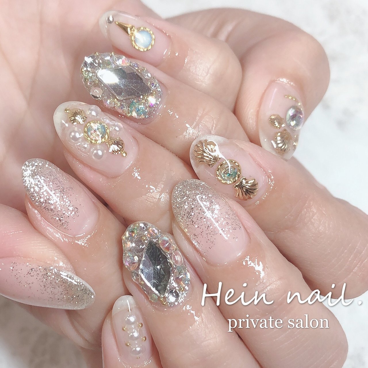 クリア ゴールド シルバー Hein Nail のネイルデザイン No ネイルブック