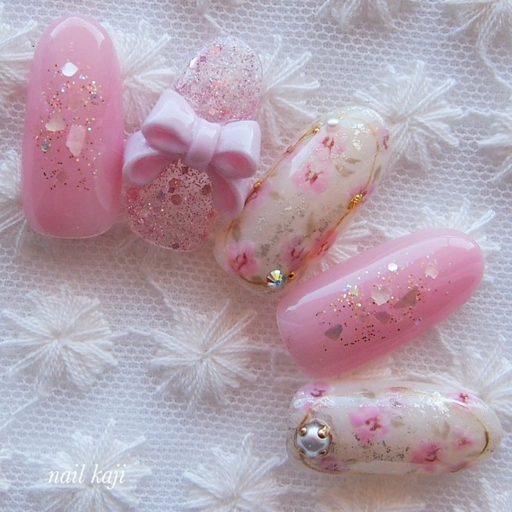 春 夏 オールシーズン ハンド フラワー Nail Kajiのネイルデザイン No ネイルブック