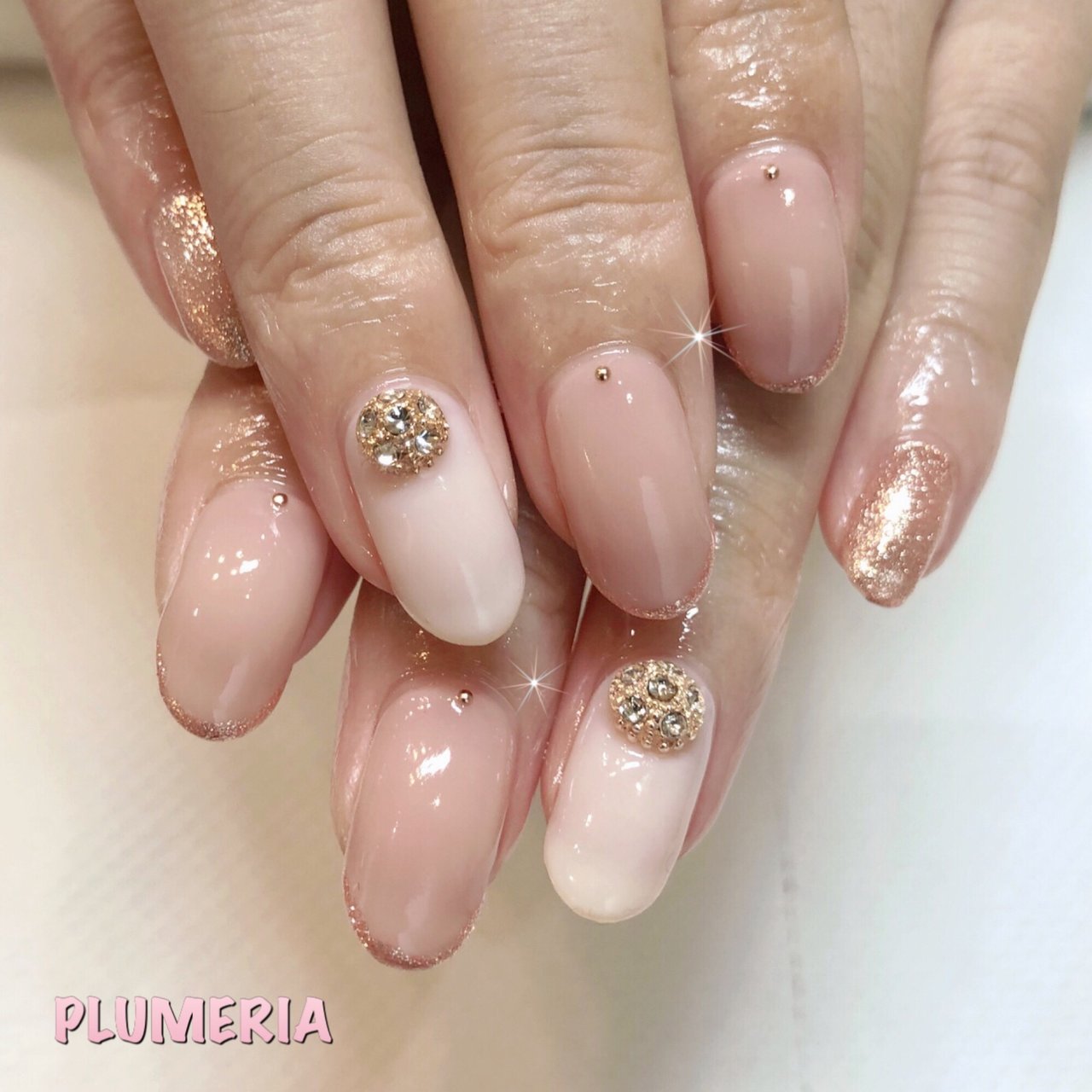 春 ブライダル パーティー デート ハンド Plumeria 隠れ家サロンプルメリア のネイルデザイン No ネイルブック