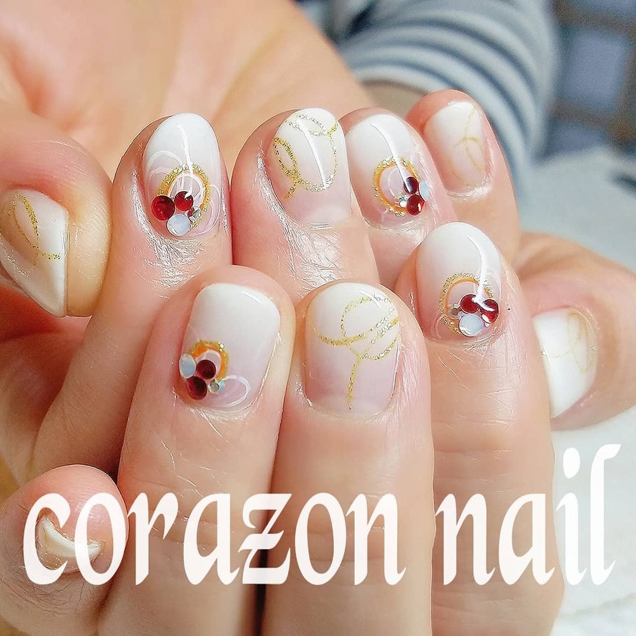 お正月 成人式 ブライダル パーティー ハンド 武蔵浦和 Corazon Nailのネイルデザイン No ネイルブック