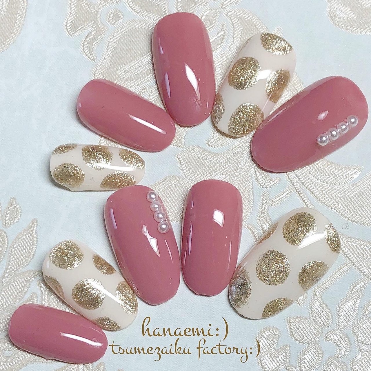 オールシーズン オフィス デート ハンド ドット Nail Smile Hanaemiﾟ ﾟஐ美沙 のネイルデザイン No ネイルブック