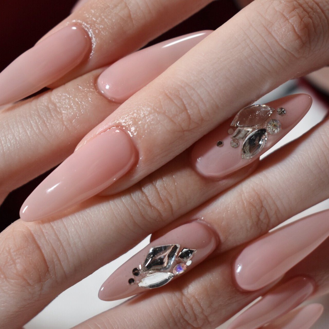 春 ハンド シンプル ロング ベージュ Jikounailのネイルデザイン No ネイルブック