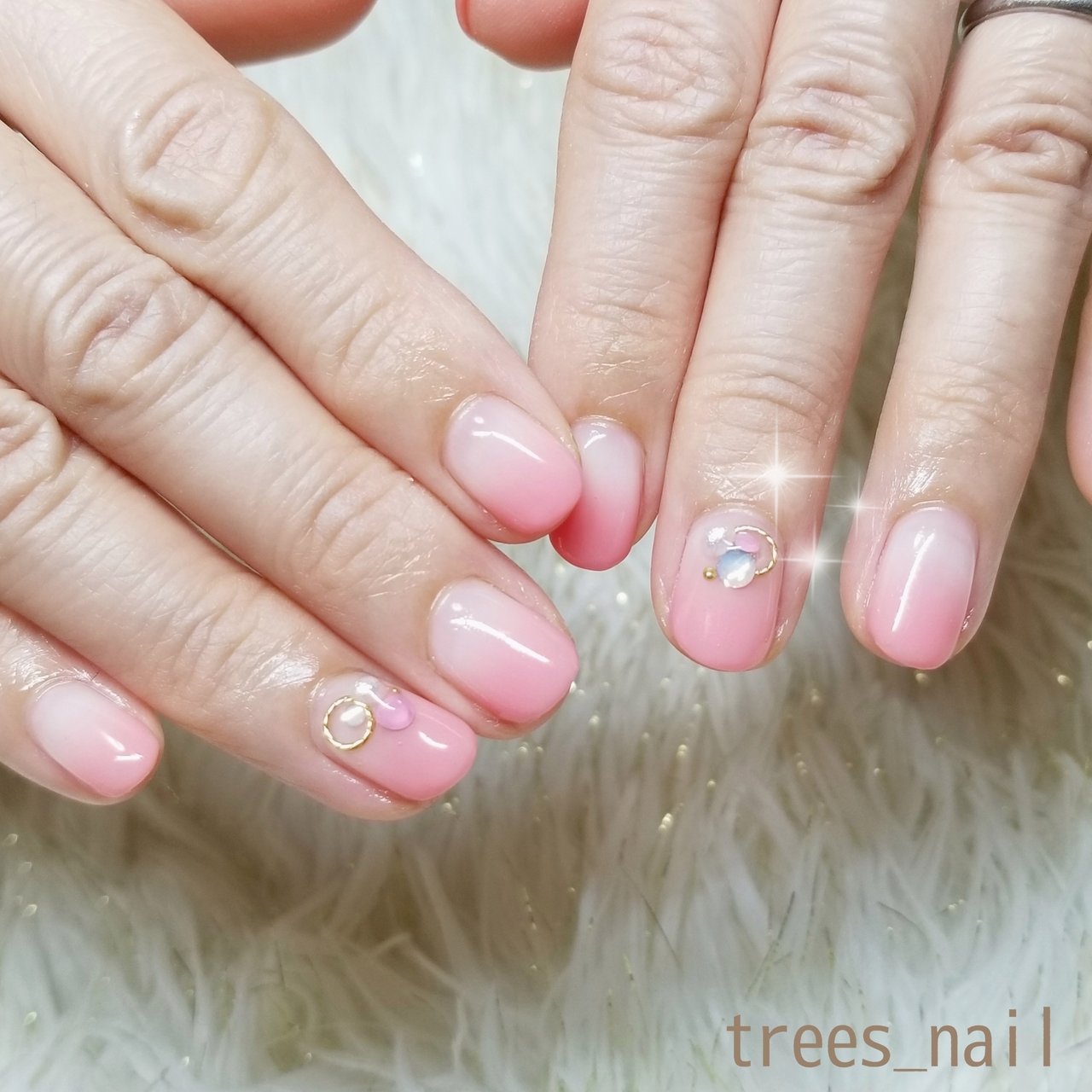 春 オールシーズン デート 女子会 ハンド Trees Nailのネイルデザイン No ネイルブック