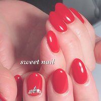 レッド 赤 かっこいいのネイルデザイン ネイルブック