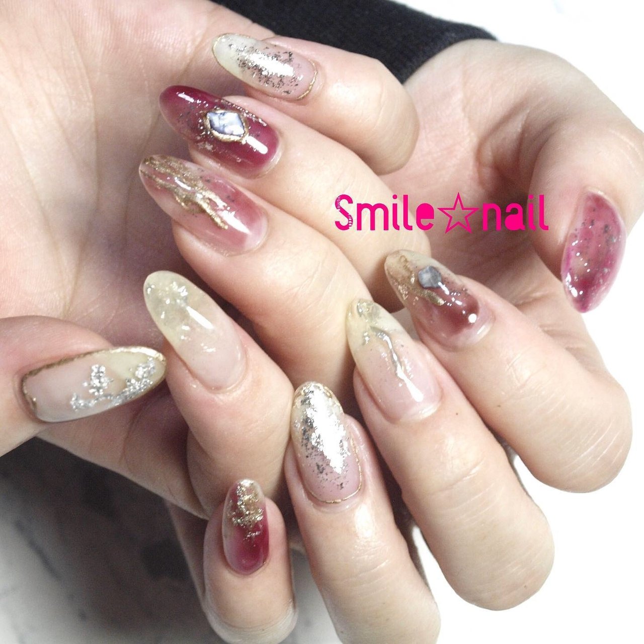 オールシーズン デート 女子会 ハンド ラメ Smile Nailのネイルデザイン No ネイルブック