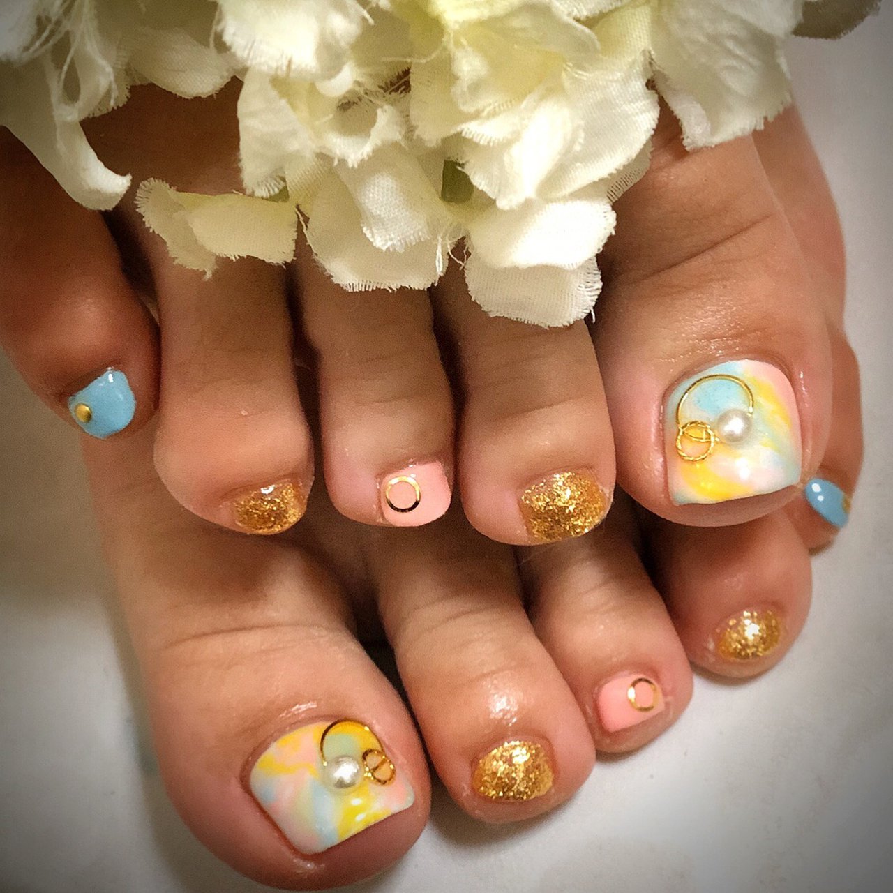 春 フット パステル ジェルネイル お客様 Berry Nailのネイルデザイン No ネイルブック