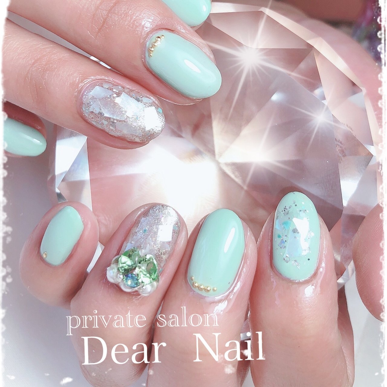 春 夏 ハンド ラメ ワンカラー Dearnail39のネイルデザイン No ネイルブック