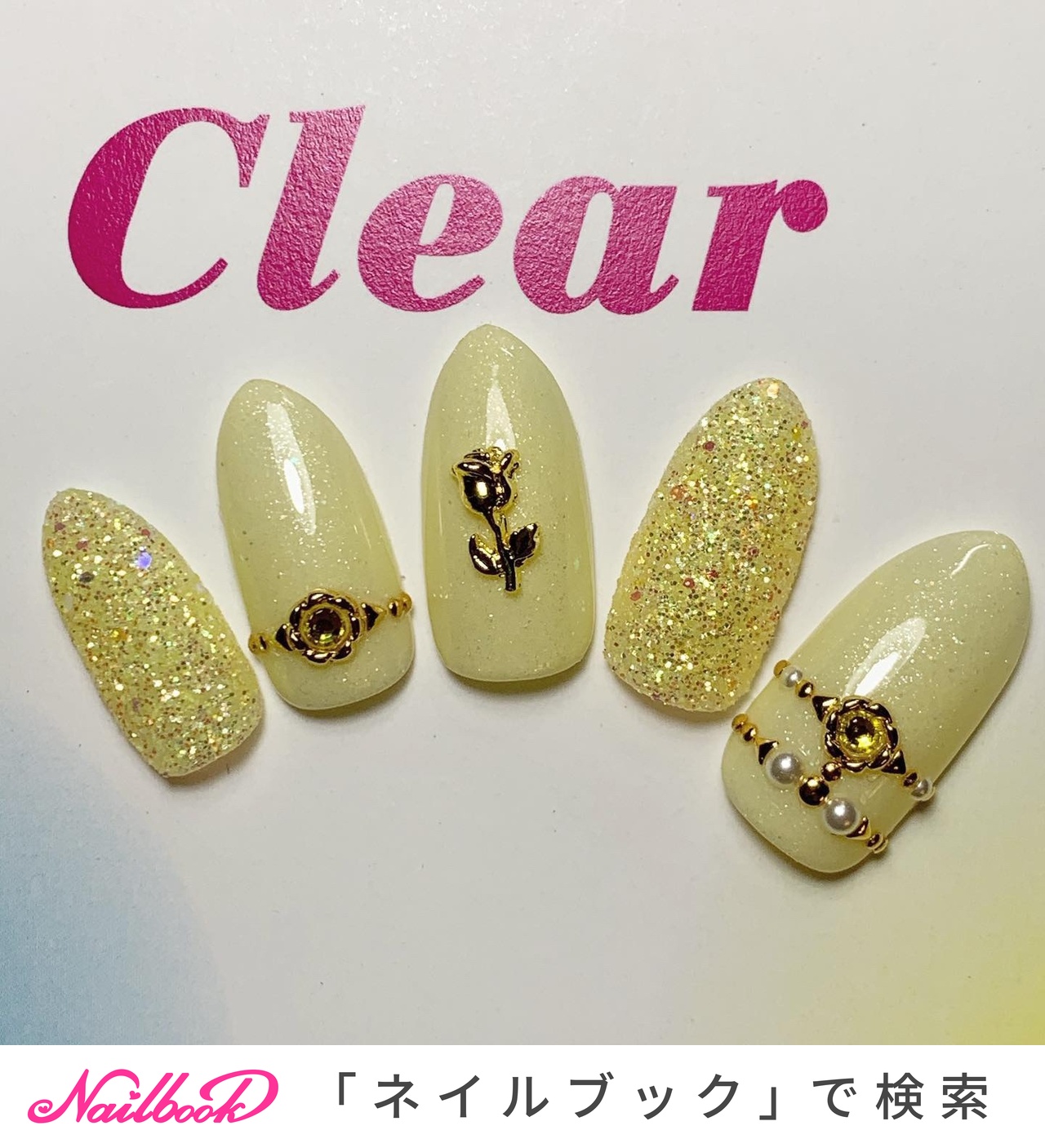 春 夏 オールシーズン ハンド ラメ ネイルサロンclearのネイルデザイン No ネイルブック