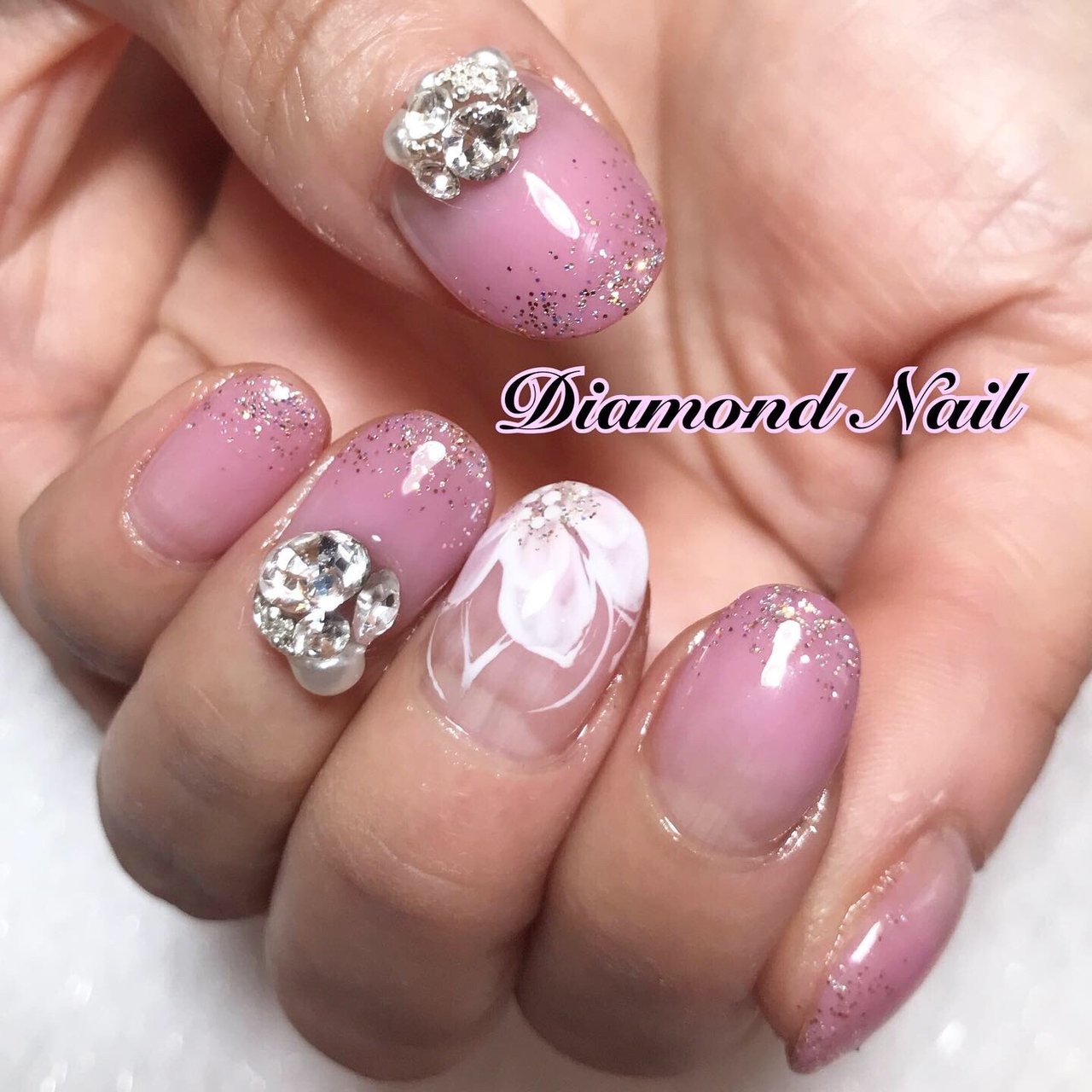 春 オールシーズン パーティー 女子会 ハンド Diamond Nail 尼崎のプライベートサロン のネイルデザイン No ネイルブック