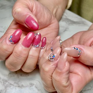 人気順 ブライダル 結婚式 ウェディング 左右非対称カラーのネイルデザイン ネイルブック