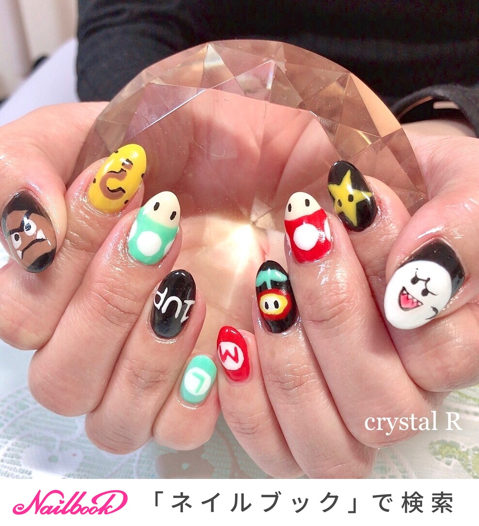 レッド/グリーン/ブラック - 💎crystal R ~nail salon~のネイル