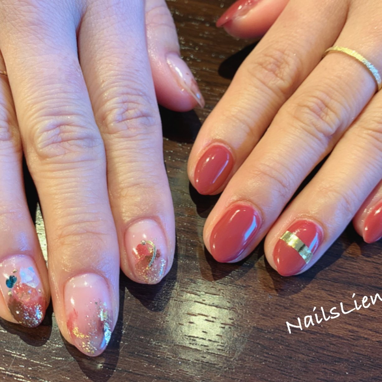 オールシーズン ハンド シンプル ニュアンス ショート Nailslienのネイルデザイン No ネイルブック