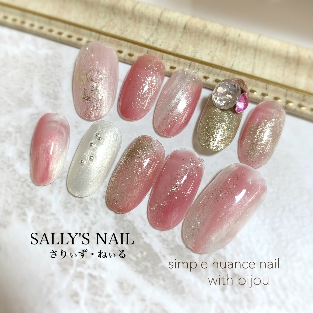 オールシーズン デート 女子会 ハンド シンプル 岡崎市ネイルサロンsally S Nail さりぃず ねぃる リサのネイル デザイン No ネイルブック