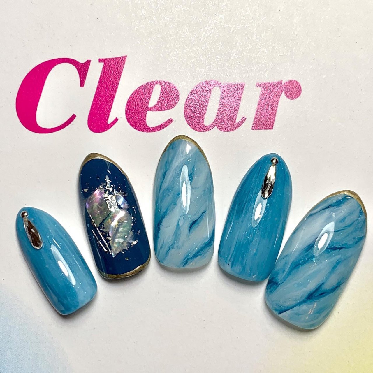 春 夏 オールシーズン 海 ハンド ネイルサロンclearのネイルデザイン No ネイルブック
