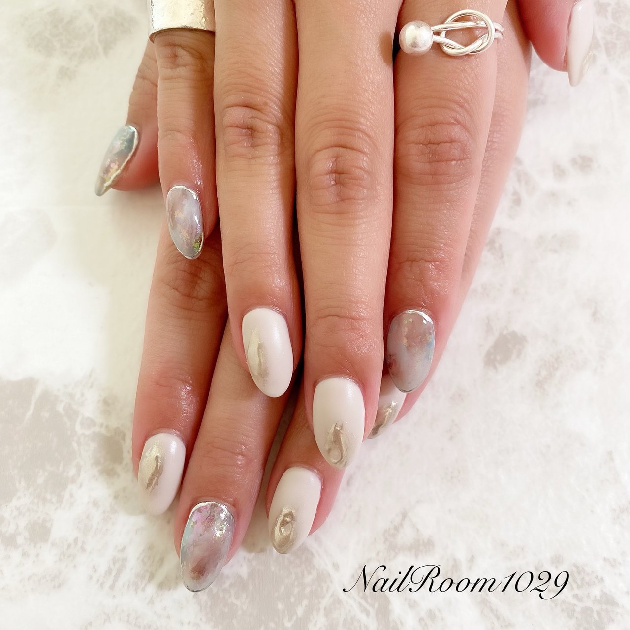 春 夏 女子会 ハンド 大理石 Nailroom1029のネイルデザイン No ネイルブック