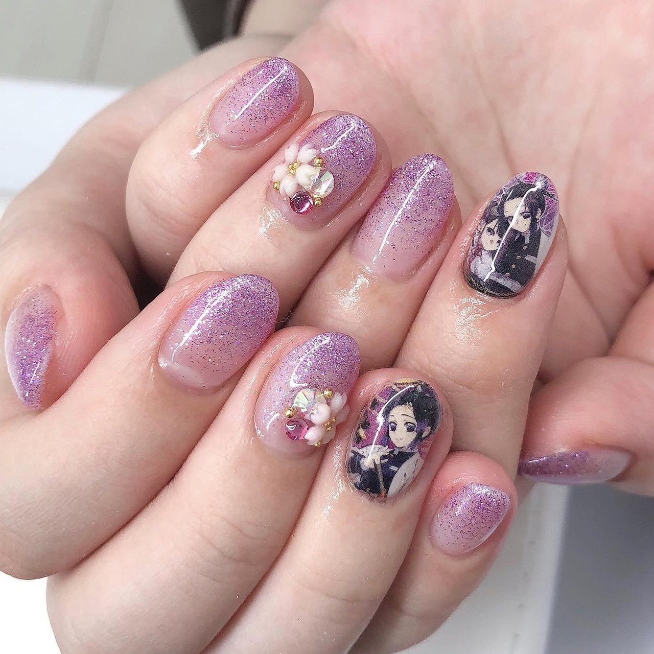 春 オールシーズン ハンド グラデーション ラメ Nail Salon Jasmineのネイルデザイン No ネイルブック