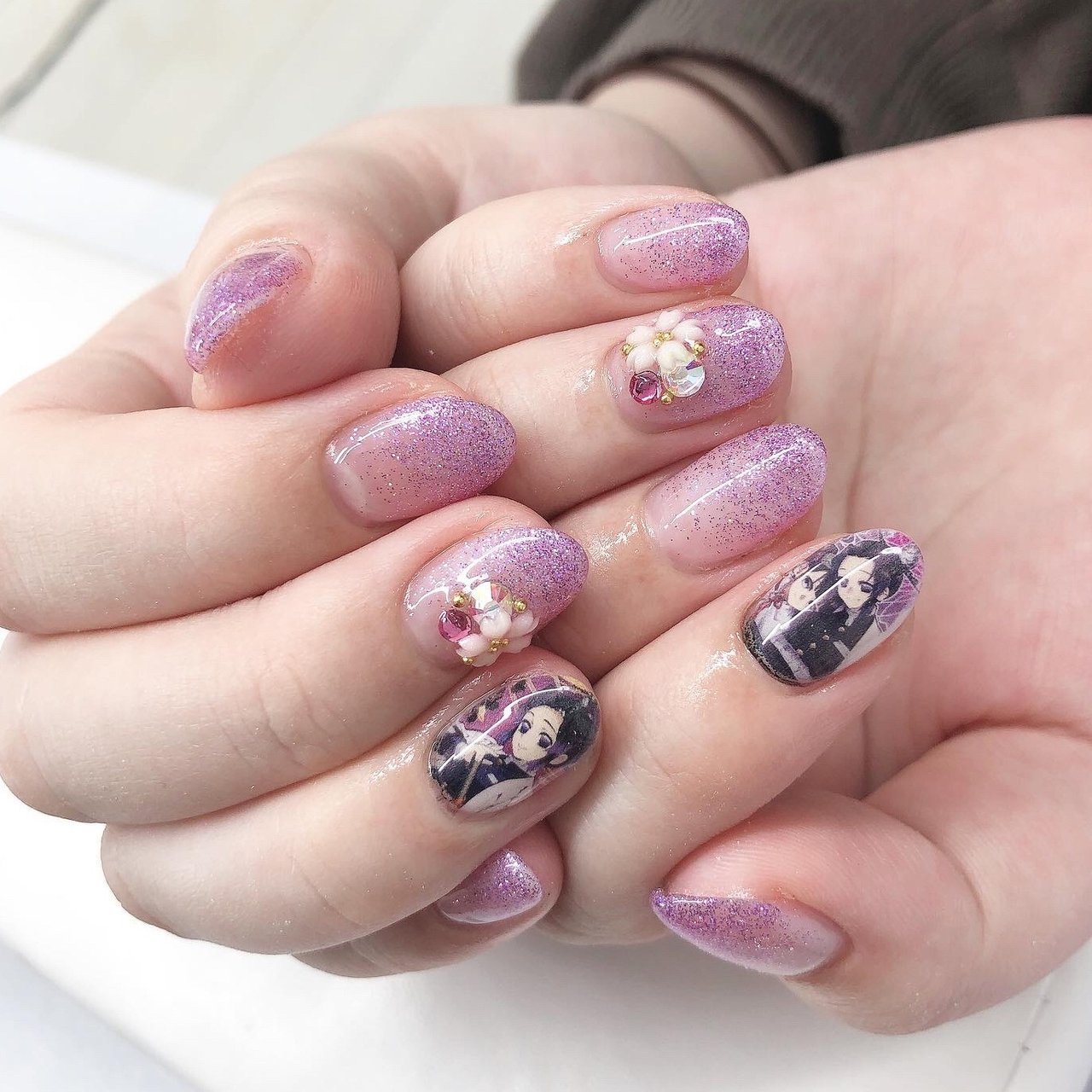 春 オールシーズン ハンド グラデーション ラメ Nail Salon Jasmineのネイルデザイン No ネイルブック