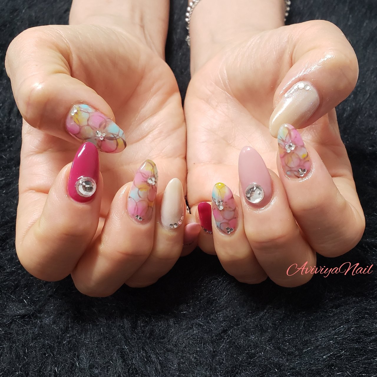 春 パーティー デート 女子会 ハンド Aya アヴィヴィヤのネイルデザイン No ネイルブック