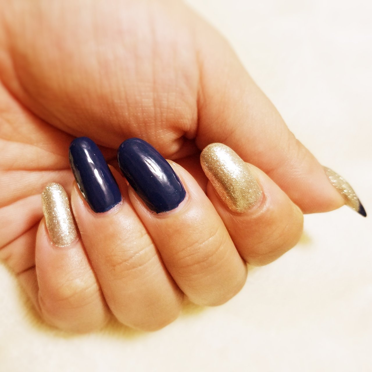 オールシーズン/ハンド/シンプル/ラメ/バイカラー - ちなみのネイル