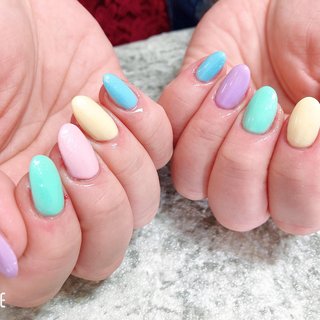 21年 新着順 ワンカラー 河辺のネイルデザイン ネイルブック